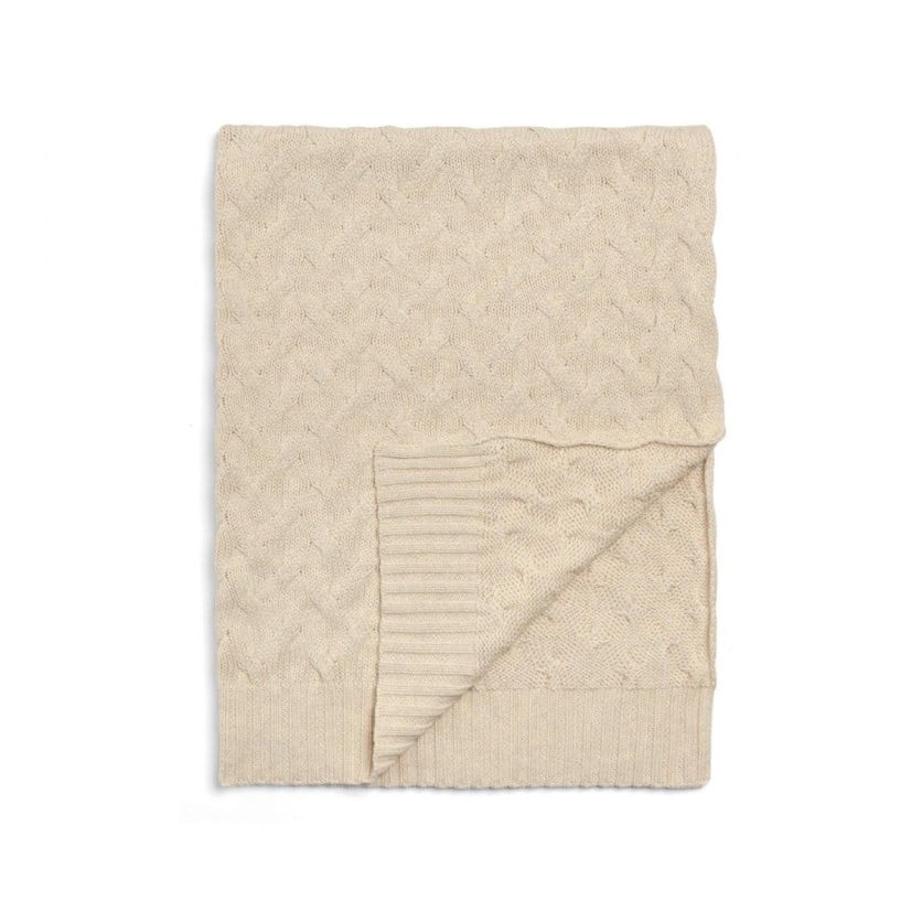 SWEETBABY-INGVART3 (4) Mamas & Papas Κουβέρτα Πλεκτή Πλεκτή 70*90 cm Dunkling Cable Cream - Image 1