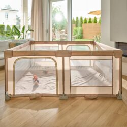 Lionelo Florence Easy Fold Πάρκο 150X180cm Beige Sand - Image 7