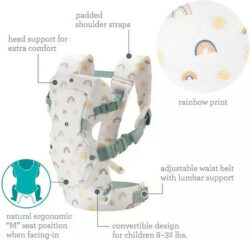 Infantino Κλασικός Μάρσιπος Flip 4-in-1 Rainbow με Μέγιστο Βάρος 14.5kg - Image 4