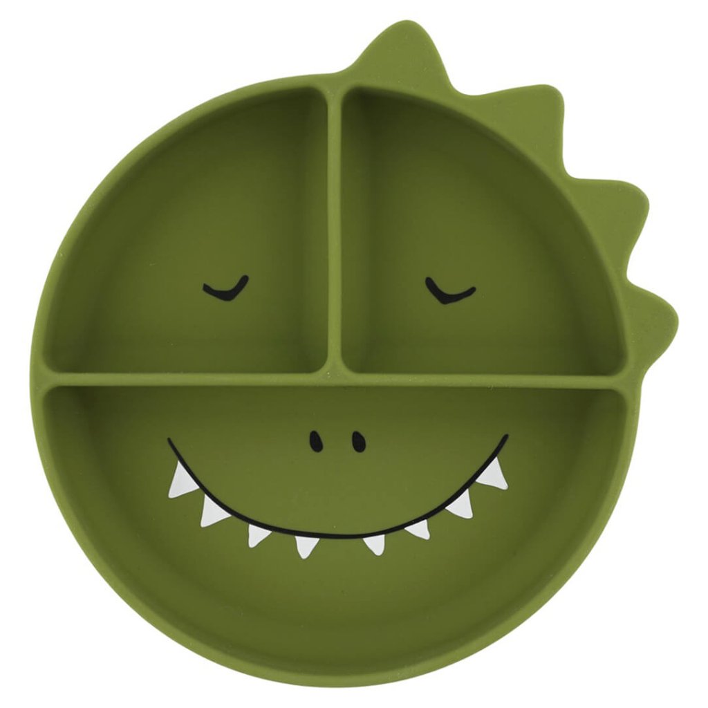 BABY STAR1 Trixie Silicone Divided Suction Plate - Mr Dino - Image 1