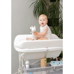 Interbaby Μπανιέρα-Αλλαξιέρα Με Γλύστρα Dino White - Image 10