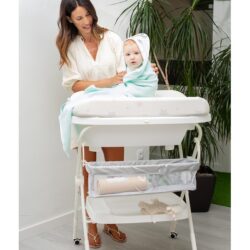 Interbaby Μπανιέρα-Αλλαξιέρα Με Γλύστρα Dino White - Image 2