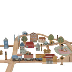 Little Dutch Σετ παιχνιδιού τρενάκι με ράγες και οχήματα XL FSC - Image 6