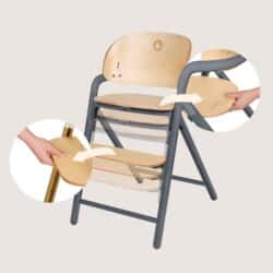 Lionelo Celia Καρεκλάκι φαγητού 3 σε 1 Gray Wood - Image 8