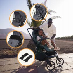 Lionelo Mika Plus Καρότσι Βρεφικό με Αναστροφή έως 22 kg Gray Stone - Image 7