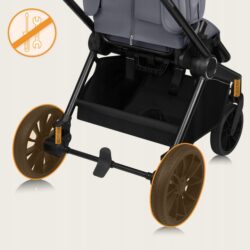 Lionelo Mika Plus Καρότσι Βρεφικό με Αναστροφή έως 22 kg Gray Stone - Image 9