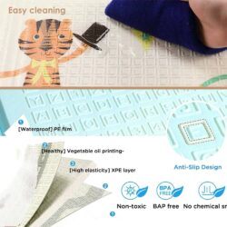 Bebe Stars Χαλάκι δραστηριοτήτων διπλής όψης 150x150x1cm - Image 9