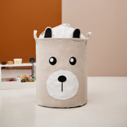 Sipo Premium Πολυχρηστικό με κορδόνι Καλάθι Μπεζ Αρκουδάκι 43 L - Image 2