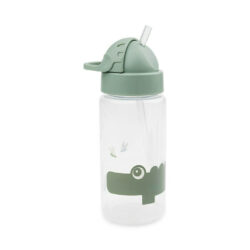 Done By Deer Παγούρι πλαστικό με καλαμάκι Croco Green 350ml - Image 2