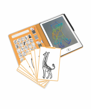 Kidywolf Tablet ζωγραφικής με οθόνη LCD (30 κάρτες)- Animals