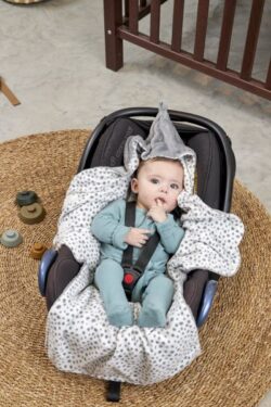 Meyco Fleece Wrap Για Το Κάθισμα Αυτοκινήτου Cheetah Grey - Image 5