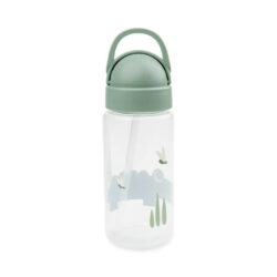 Done By Deer Παγούρι πλαστικό με καλαμάκι Croco Green 350ml - Image 3
