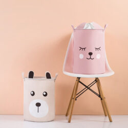 Sipo Premium Πολυχρηστικό με κορδόνι Καλάθι Ροζ Αρκουδάκι 43 L - Image 6