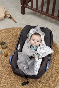 Meyco Fleece Wrap Για Το Κάθισμα Αυτοκινήτου Cheetah Grey - Image 3