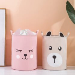 Sipo Premium Πολυχρηστικό με κορδόνι Καλάθι Ροζ Αρκουδάκι 43 L - Image 7