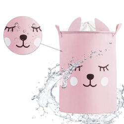 Sipo Premium Πολυχρηστικό με κορδόνι Καλάθι Ροζ Αρκουδάκι 43 L - Image 4