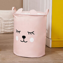 Sipo Premium Πολυχρηστικό με κορδόνι Καλάθι Ροζ Αρκουδάκι 43 L - Image 5