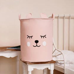 Sipo Premium Πολυχρηστικό με κορδόνι Καλάθι Ροζ Αρκουδάκι 43 L - Image 3