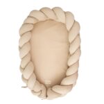 Bimbidreams Βρεφική Φωλιά Ύπνου Πλεξούδα με Memory Foam "Sand" 85x62 εκ.