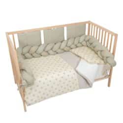 Bimbidreams Βρεφική Φωλιά Ύπνου Πλεξούδα με Memory Foam "Sand" 85x62 εκ. - Image 4