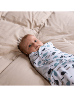 Bo Jungle Βαμβακερή κουβέρτα φασκιώματος 0-4 μηνών Whales - Image 4