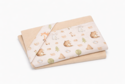 Baby Oliver Σεντόνια Λίκνου Σετ 2τ -75×110-100% Βαμβάκι Des.428