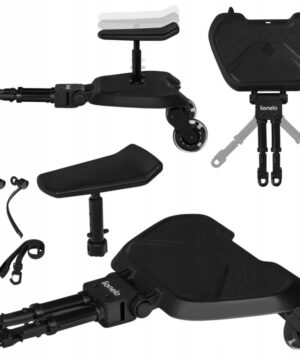 Lionelo Buggy Board Σκαλάκι Καροτσιού Με Κάθισμα Black Onyx