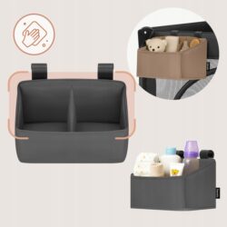 Lionelo Sidepocket Small Κρεμαστός Οργανωτής για κούνια/παρκοκρέβατο Gray - Image 5