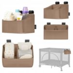 Lionelo Sidepocket Small Κρεμαστός Οργανωτής για κούνια/παρκοκρέβατο Beige