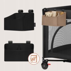 Lionelo Sidepocket Small Κρεμαστός Οργανωτής για κούνια/παρκοκρέβατο Black - Image 6