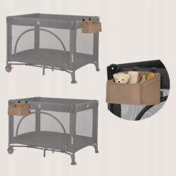 Lionelo Sidepocket Small Κρεμαστός Οργανωτής για κούνια/παρκοκρέβατο Beige - Image 3