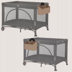 Lionelo Sidepocket Medium Κρεμαστός Οργανωτής για κούνια/παρκοκρέβατο Beige - Image 3