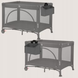 Lionelo Sidepocket Medium Κρεμαστός Οργανωτής για κούνια/παρκοκρέβατο Gray - Image 3