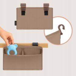 Lionelo Sidepocket Small Κρεμαστός Οργανωτής για κούνια/παρκοκρέβατο Beige - Image 4