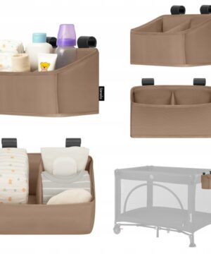 Lionelo Sidepocket Small Κρεμαστός Οργανωτής για κούνια/παρκοκρέβατο Beige