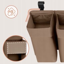 Lionelo Sidepocket Large Κρεμαστός Οργανωτής για κούνια/παρκοκρέβατο Beige - Image 6