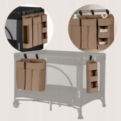 Lionelo Sidepocket Large Κρεμαστός Οργανωτής για κούνια/παρκοκρέβατο Beige - Image 4