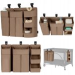 Lionelo Sidepocket Large Κρεμαστός Οργανωτής για κούνια/παρκοκρέβατο Beige