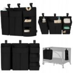 Lionelo Sidepocket Large Κρεμαστός Οργανωτής για κούνια/παρκοκρέβατο Black