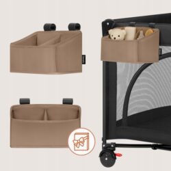 Lionelo Sidepocket Small Κρεμαστός Οργανωτής για κούνια/παρκοκρέβατο Beige - Image 6