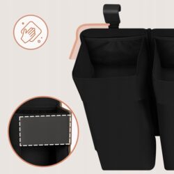 Lionelo Sidepocket Large Κρεμαστός Οργανωτής για κούνια/παρκοκρέβατο Black - Image 6