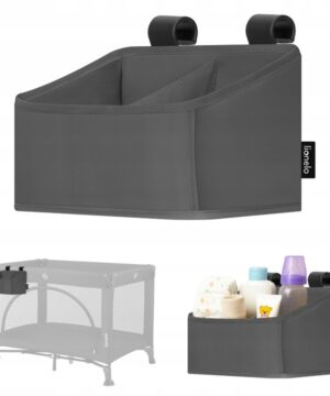 Lionelo Sidepocket Small Κρεμαστός Οργανωτής για κούνια/παρκοκρέβατο Gray