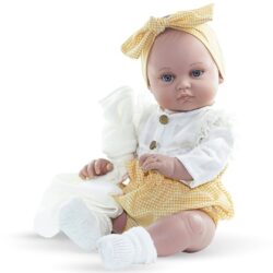 Magic baby Παιδική κούκλα μωρό Alicia με κίτρινη κορδέλα και αξεσουάρ