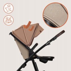 Lionelo Amber Plus Καρότσι Βρεφικό έως 22kg 3 σε 1 Beige Sand - Image 7