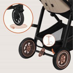 Lionelo Amber Plus Καρότσι Βρεφικό έως 22kg 3 σε 1 Beige Sand - Image 8