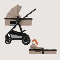 Lionelo Amber Plus Καρότσι Βρεφικό έως 22kg 3 σε 1 Beige Sand - Image 9