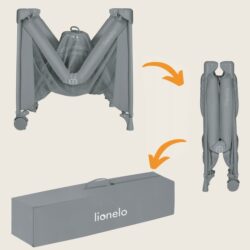 Lionelo Amelie Παρκοκρέβατο 1 Επιπέδoυ Gray Concrete - Image 4