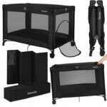 Lionelo Amelie Παρκοκρέβατο 1 Επιπέδoυ Black Carbon