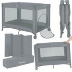 Lionelo Amelie Παρκοκρέβατο 1 Επιπέδoυ Gray Concrete