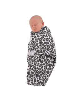 Bo Jungle Βαμβακερή κουβέρτα φασκιώματος 0-4 μηνών Leopard swaddle - Image 2